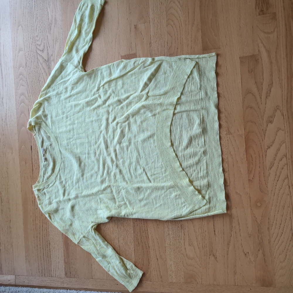 Anthropologie bright yellow tunic sweater